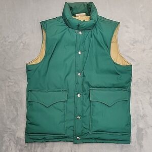 VTG Sunbuster Down Puffer Vest Men M Green Winter Gorpcore Outdoor Western Retro